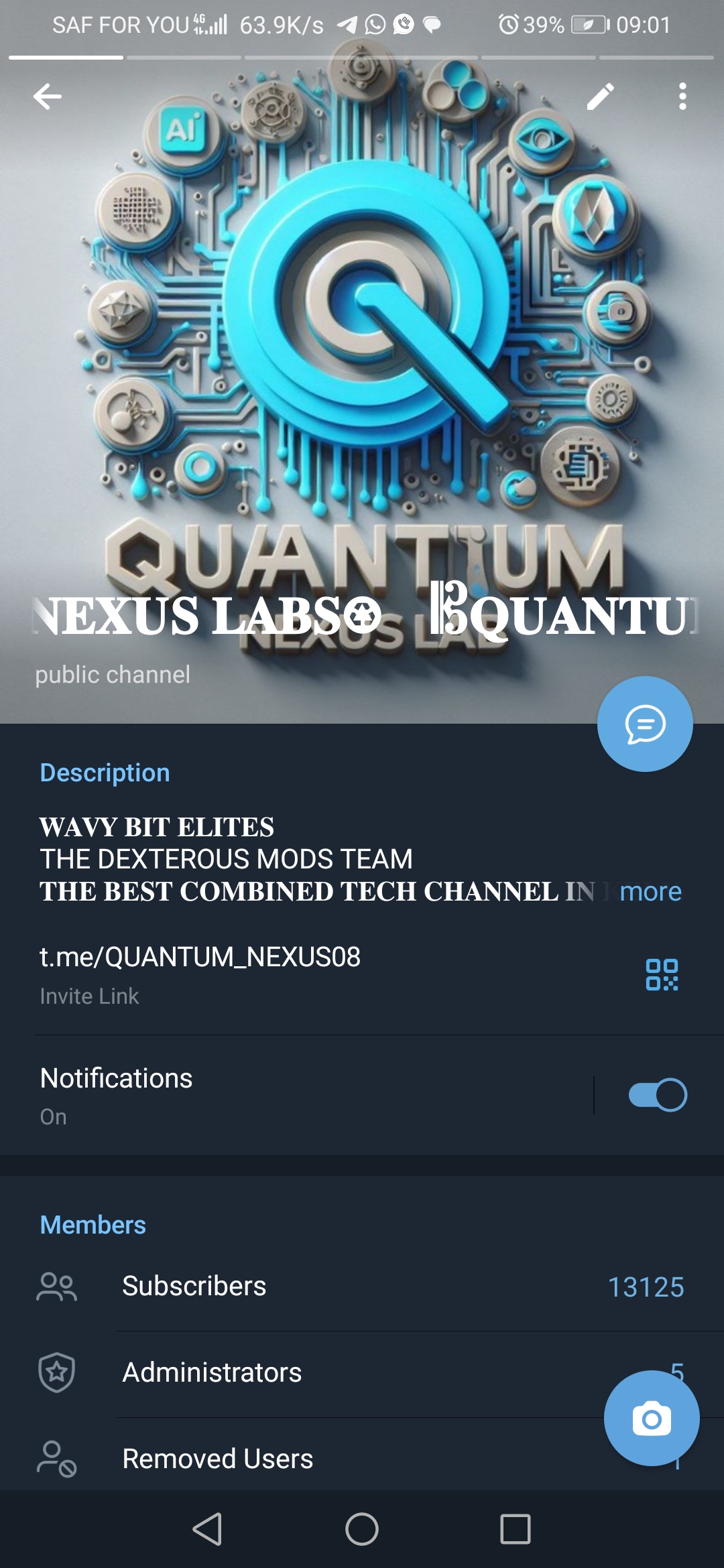 Advertising in Telegram. Telegram Channel logo "Quantum nexus labs" Advertising in Telegram. Telegram Channel logo @QUANTUM_NEXUS08