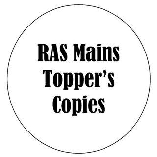 Advertising in Telegram. Telegram Channel logo "RAS MAINS TOPPER'S COPIES" Advertising in Telegram. Telegram Channel logo @rasmainstopperscopies